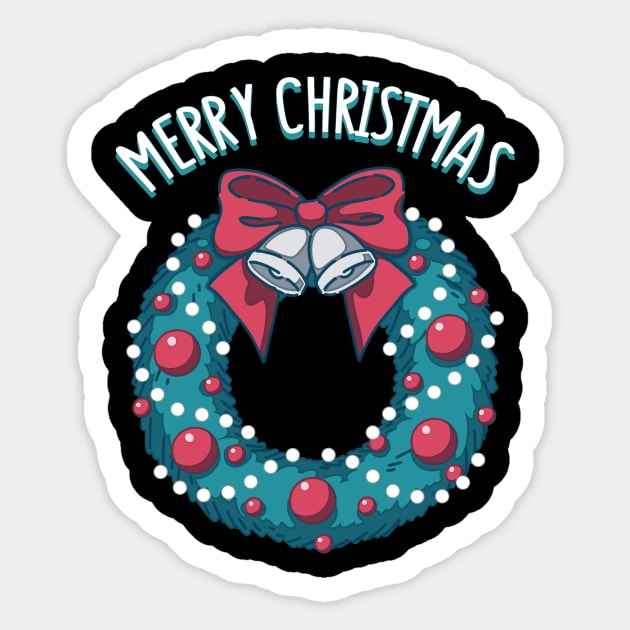 Merry Christmas (on black background) Sticker by AnGo